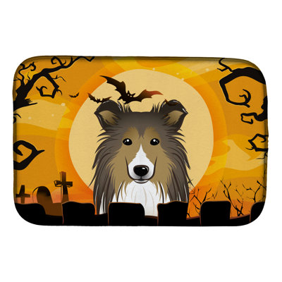 Tapis de séchage halloween sheltie