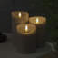 3 Pack Grey LED Light Up Authentic Flame Candles-561817546