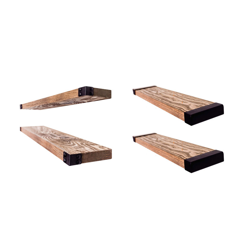 Sylvia 2 Piece Pine Floating Shelf