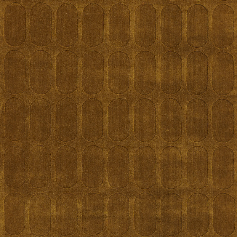 Mazzi Contour Hand Loomed Wool Geometric Mustard Area Rug, Rectangle 9' x 12'