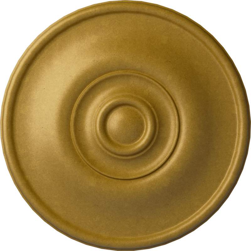 Médaillon de plafond H 11,75 po x l 11,75 po Jefferson, Or du Pharaon