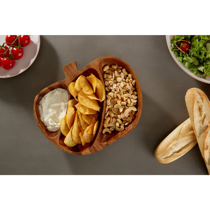 Alpen Home Flaherty Wood Divided Serving Dish