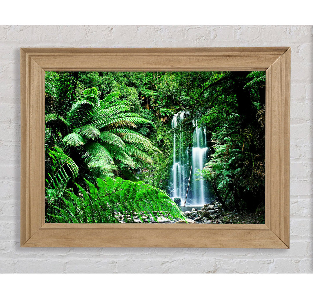 Hidden Woodland Waterfall - Bilderrahmen Kunstdrucke