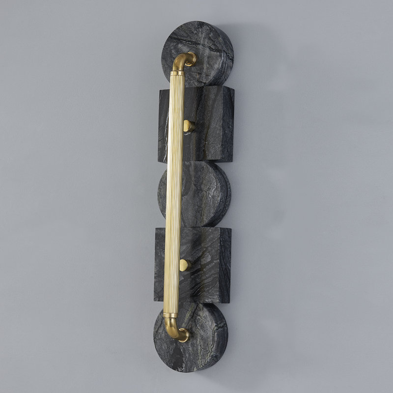 Sena 1 Light Wall Sconce, Burnished Nickel, 23" H x 5" W x 5" D