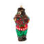 Deck The Halls Bear Glass Ornament