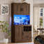 Armoire de rangement pour garde-manger de 72 po avec tiroirs, prise de courant et lumière DEL 72 po-643266542