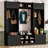 Wide Modern Hall Tree With Shoe Storage, 4-In-1 Entryway Bench With 8 Cubbies, 7 Coat Hooks & Adjustable Shelf For Hallway, Living Room-1082883632