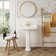 Dynasty 35.5" Tall Rectangular Vitreous China Pedestal Bathroom Sink with Overflow