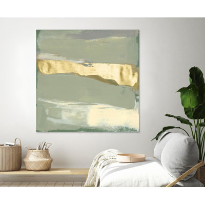 «Sage & Gold Swipe Iii», reproduction d'art sur toile géante 54 po x 54 po