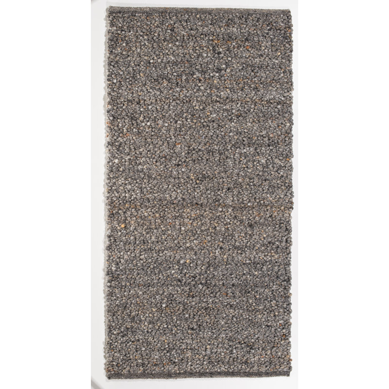 Estevan Solid Colour Wool Area Rug, Rectangular 140 x 200cm