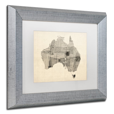 « australia carte postale » par michael tompsett, impression encadrée sur toile