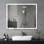 Miroir de meuble-lavabo mural 30 po x 36 po à DEL avec interrupteur tactile antibrouillard blanc / chaud / naturel réglable-1915450039