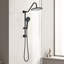 Pomme de douche à effet de pluie 10 po et poche - métal noir mat musclé et 3