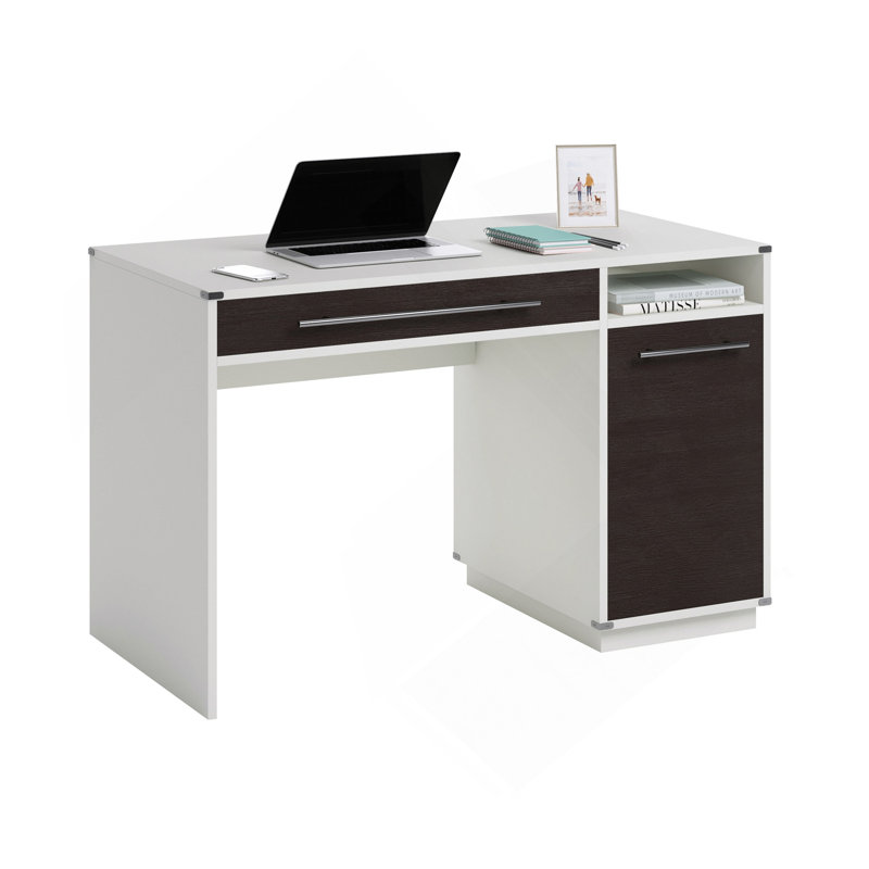 Bureau d'ordinateur, finition grise