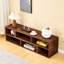Meuble télé modulaire en noyer foncé, console multimédia à rangement libre, meuble télé moderne minimaliste, meuble télé réglable pour le salon