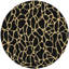 Tapis rond noir 8 po