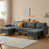 Tissu polyester gris foncé est en rupture de stock