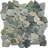 Green Flat Jade Pebble Mosaic 12" x 12"