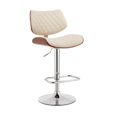 Tabouret de bar pivotant à hauteur réglable avec base à piédestal Attie