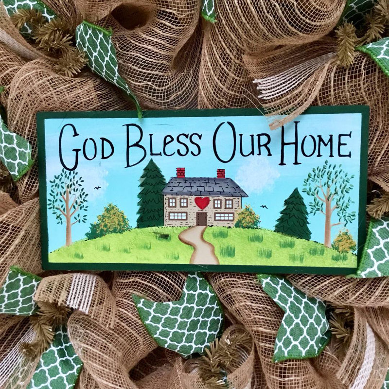 Couronne toutes occasions God Bless Our Home