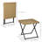 Square Wicker/Rattan Outdoor Folding Side Table