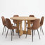 Ensemble de salle à manger 7 pièces avec chaises rembourrées-131269746-131269747-131269748