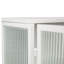 Glass Doors Modern Two-Door Wall Cabinet With Featuring Two-Tier Enclosed Storage, An Open Shelf, And Towel Rack