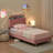 Twin Bed Frames, Upholstered Platform Bed Frame With Bookcase Headboard-1354334015