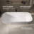 67'' x 29.5'' Solid Surface Matte White Freestanding Soaking Bathtub with Overflow and Pop-up Drain