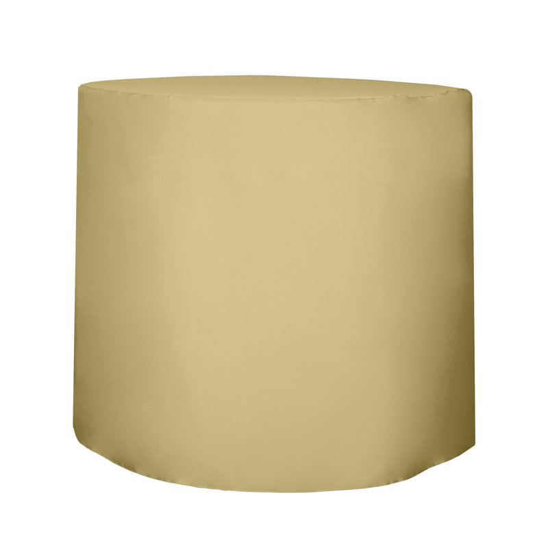 Javin Solid Color Round Tablecloth, Honey Light Brown, 5