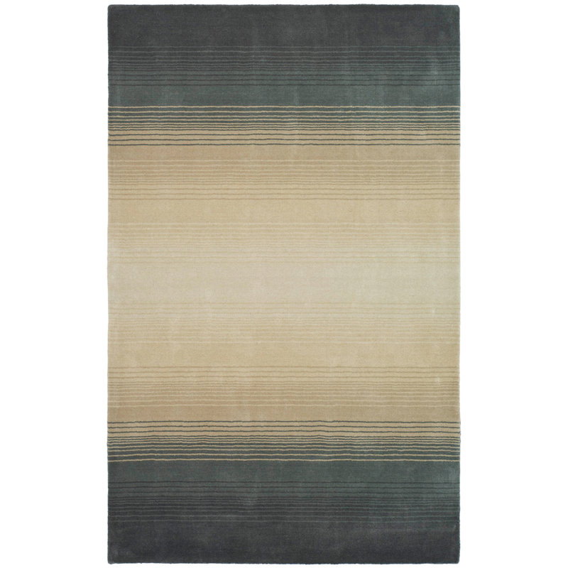 Tapis gris en laine touffeté à la main Mcneil, Rectangle 8 pi x 10 pi