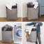 Canvas Rolling Laundry Bin with Handles-1664458271