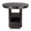 Table de salle à manger à finition comptoir en cerisier foncé avec rallonge et base de rangement 1 pièce-1786051102-1786051088