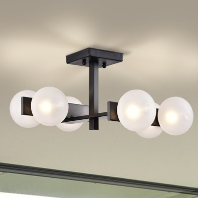Glass Semi Flush Mount