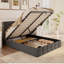 Lit plateforme tapissier avec tête de lit 42 po Minos-674403283-674403282