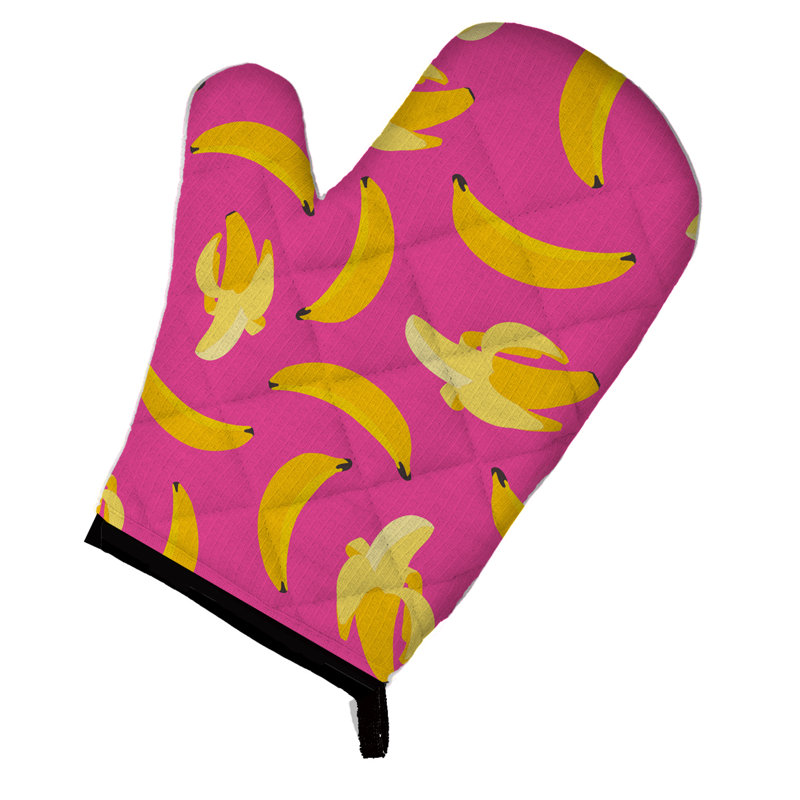 Caroline's Treasures Oven Mitt, Pink/Yellow