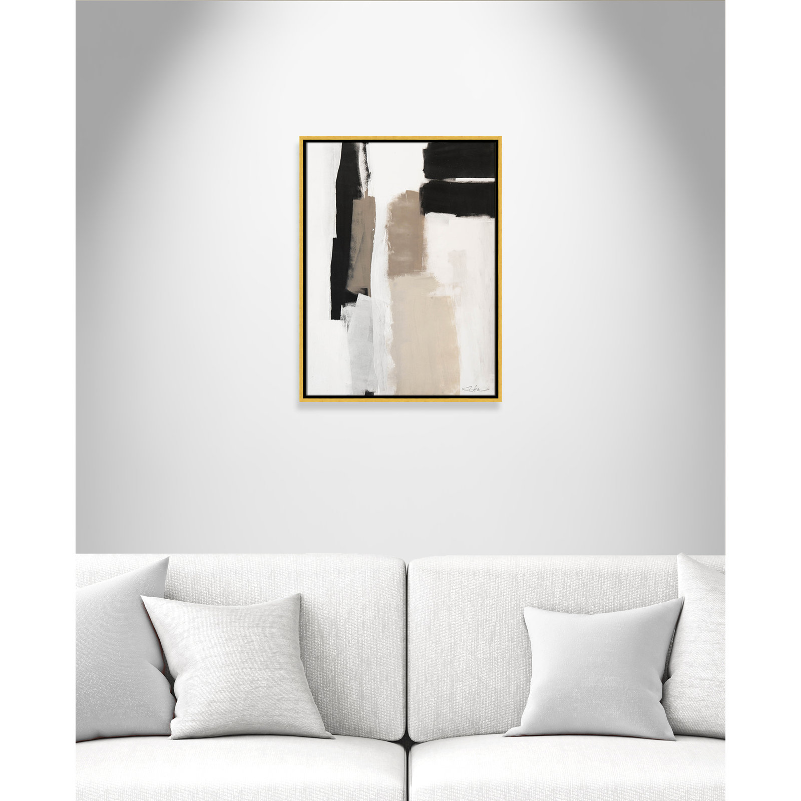 Giverny Earth Scapes II by  Print, Gold Floater Framed, No Mat, 25.5" H x 19.5" W x 2" D