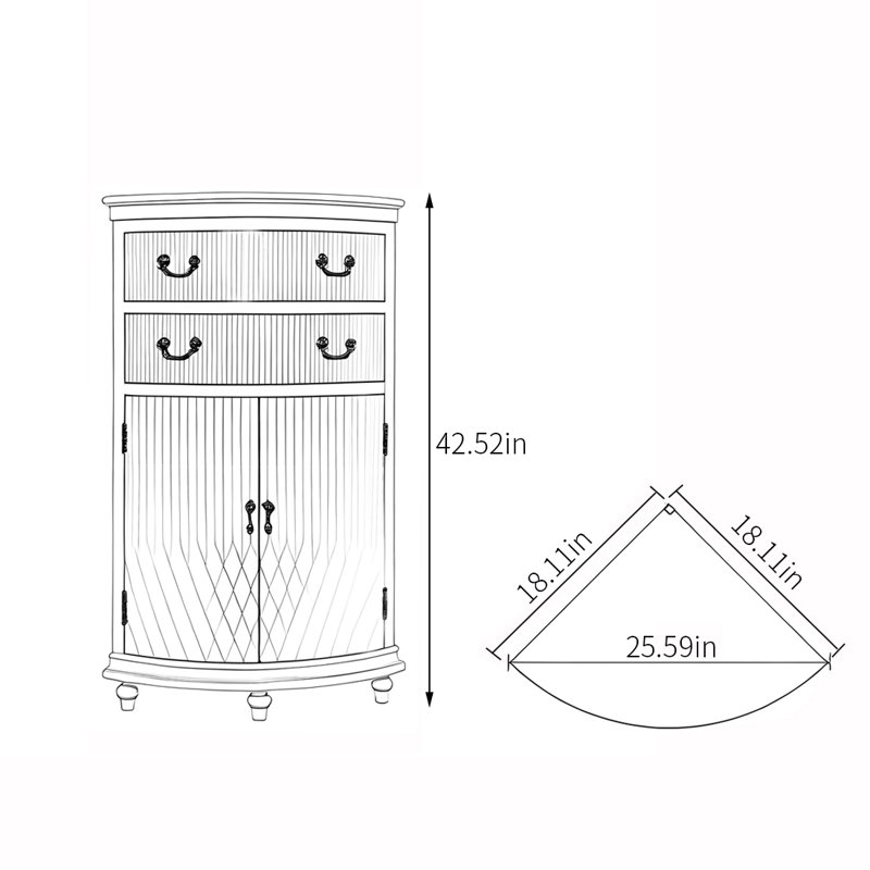 Armoire de coin moderne, simple et multifonctionnelle