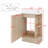 18.6" Bathroom Vanity With Sink, Bathroom Vanity Cabinet With Two-Tier Shelf-1719653114