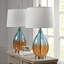 Ensemble de 2 lampes de table en verre Ombre