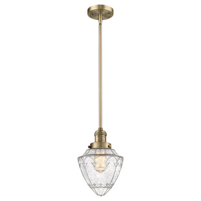 Franklin Restoration - Kymeshia - 1 Light 7" Stem Hung Mini Pendant - LED Bulb 