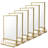6 Pack Clear Acrylic Sign Holder With Gold Borders And Vertical Stand Double Sided Table Menu Holders For Wedding Table Numbers Photos And Art Display