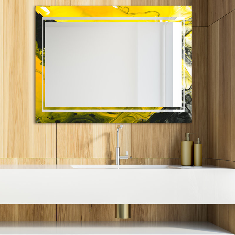 Miroir de salle de bain Glam, H 29,5 po x l 39,4 po, Marbré 14