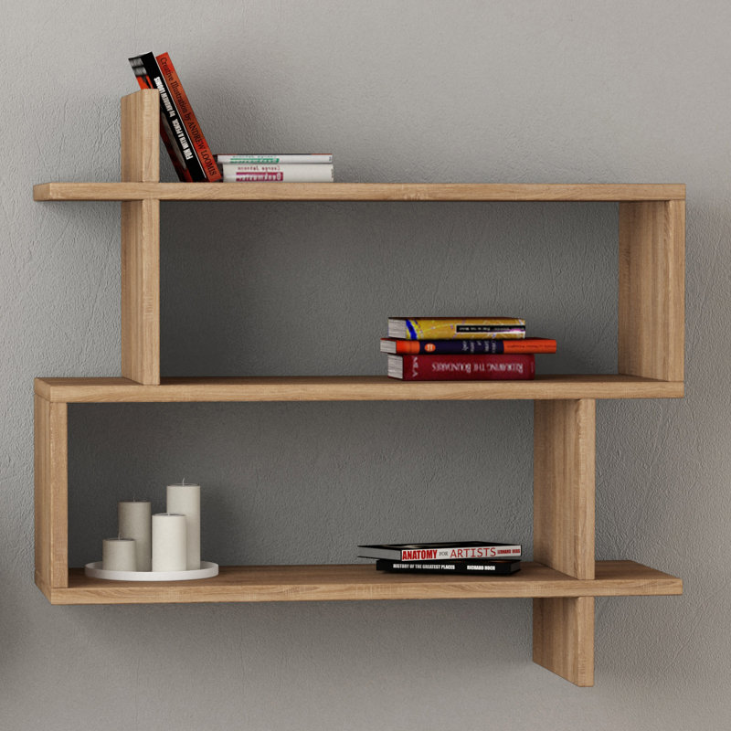 3 Piece Floating Shelf, Oak
