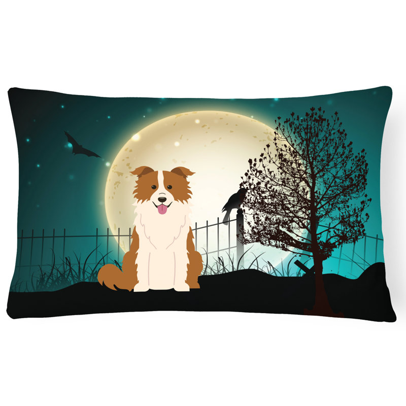 Coussin lombaire intérieur / extérieur Halloween, Rouge / blanc