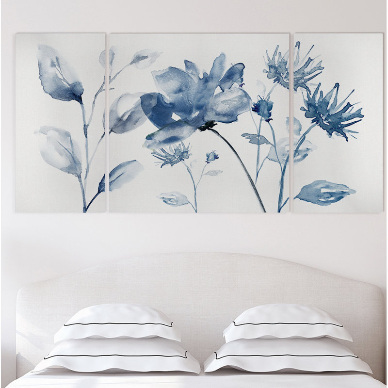 «A Premium Translucent Blues II», image multi-pièces sur toile tendue, H 24 po x l 48 po x P 1,5 po