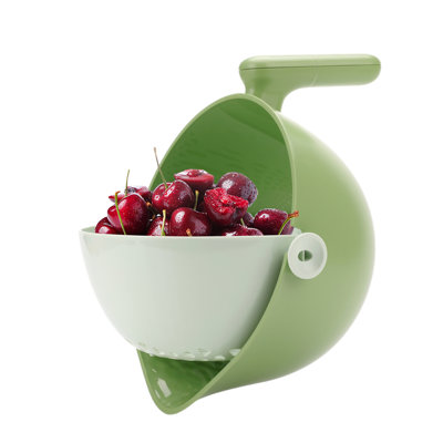 Multi-purpose Drain Basket With Inner Strainer, Handheld Kitchen Bowl For Washing And Draining Produce