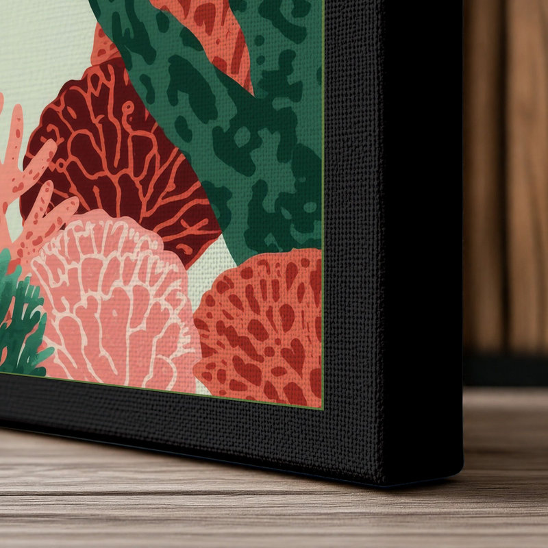 Desert Garden Botanical - Wrapped Canvas, 24x16 - 61.0 x 40.6 cm, Black Border
