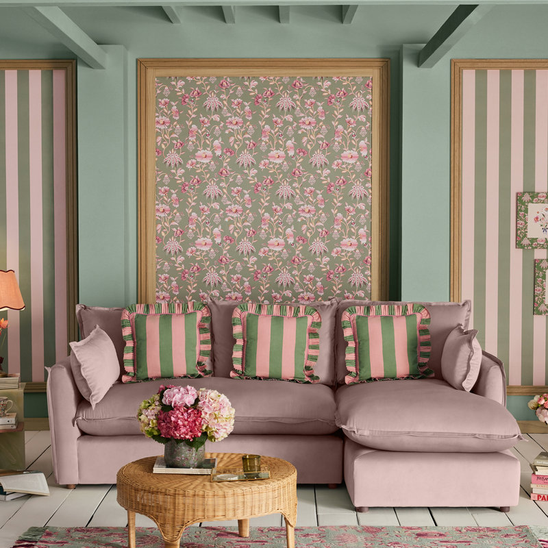 Cath Kidston Friendship Garden Floral Wallpaper, Green