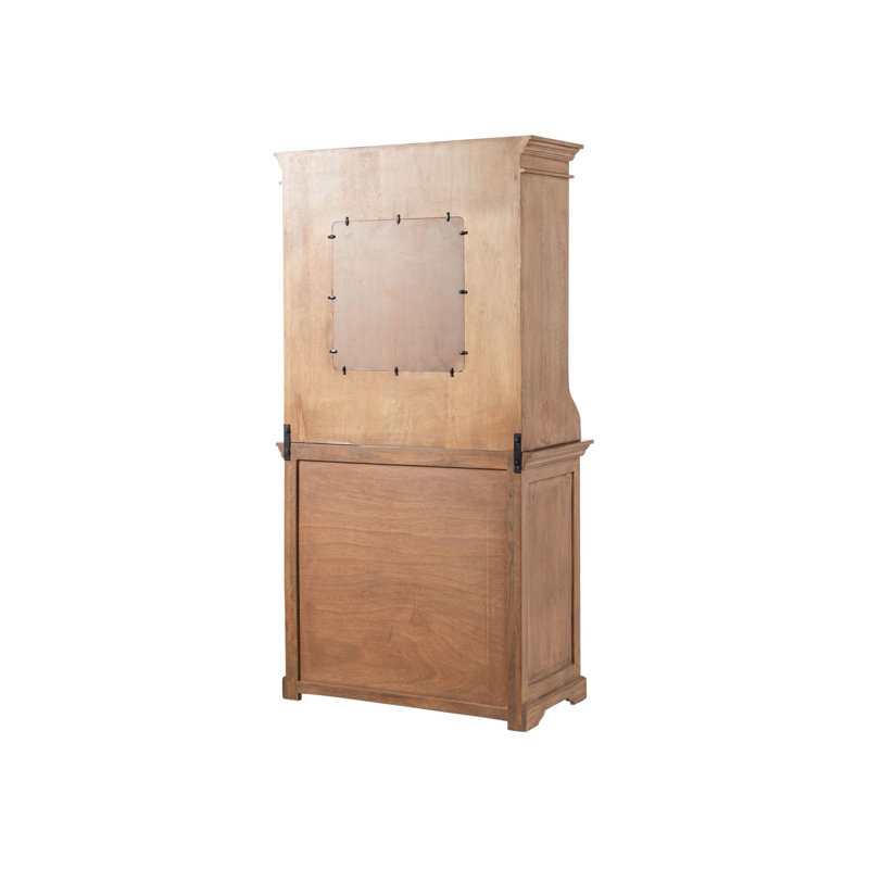 Toulouse 98cm Solid Wood Bar Cabinet, Beige Oiled